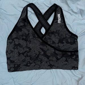 GymShark Adapt Camo Seamless Sports Bra - Medium - Black
